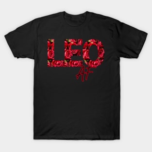 Leo AF Red Rose Print T-Shirt